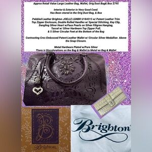 Brighton Dark Purple Leather Bag with Silver Details